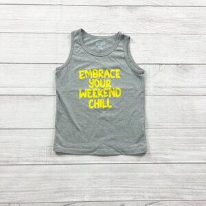 Cat & Jack Kids Tank Top Embrace Your Weekend Chill Graphic Tee 4-5
